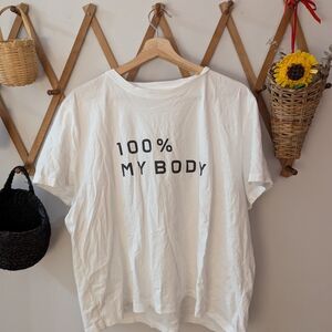 Everlane White Organic Cotton Tee with Subtle Logo